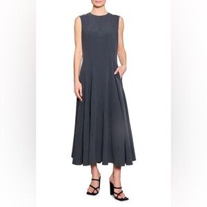 MELLODAY Charcoal Sleeveless Midi Dress